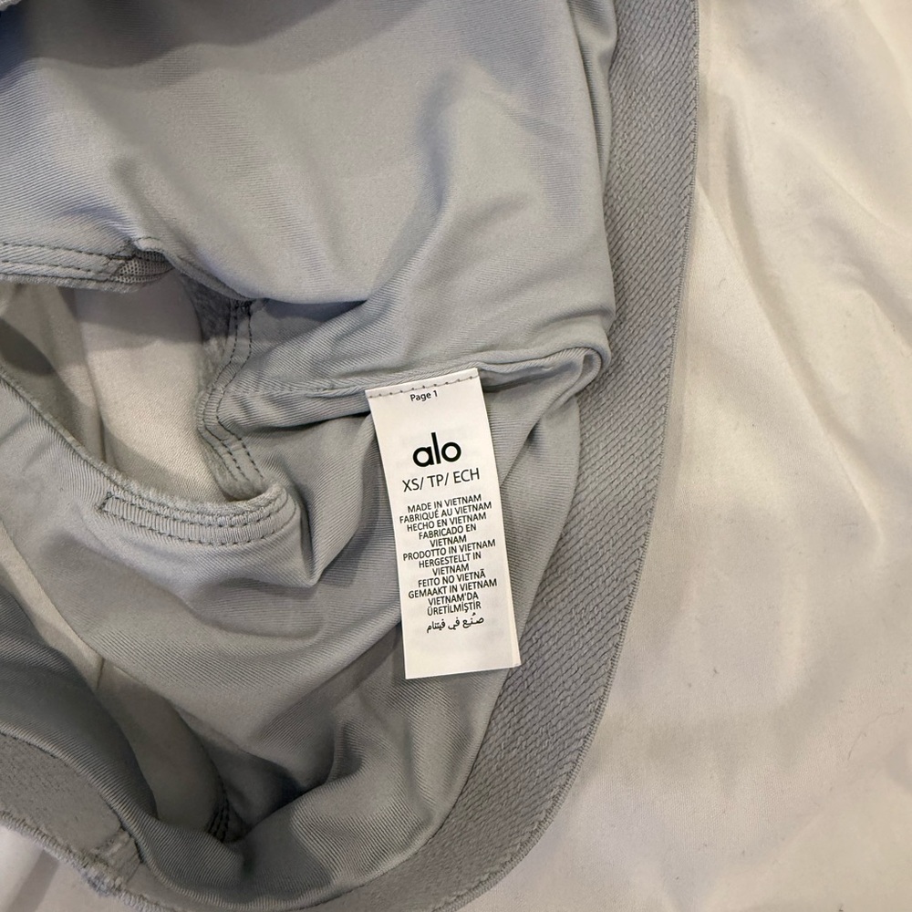 ALO Yoga Light Gray Sports Bra - Picture 3 of 3